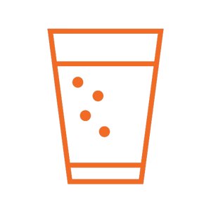 beverage cup with bubbles
